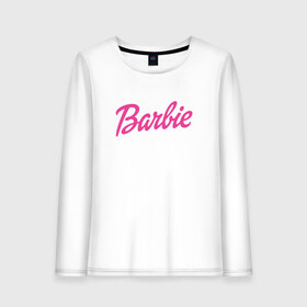 Женский лонгслив хлопок с принтом Barbie в Кировске, 100% хлопок |  | bad | barbie | bratz | girl | princess | team | барби | братц | девочка | дочка | дочь | кукла | куколка | лого | логотип | любимая | невеста | подружка | прекрасная