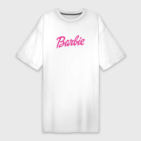 Платье-футболка хлопок с принтом Barbie в Кировске,  |  | bad | barbie | bratz | girl | princess | team | барби | братц | девочка | дочка | дочь | кукла | куколка | лого | логотип | любимая | невеста | подружка | прекрасная