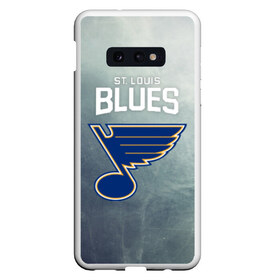 Чехол для Samsung S10E с принтом St Louis Blues в Кировске, Силикон | Область печати: задняя сторона чехла, без боковых панелей | nhl | st. louis blues | блюз | нхл | сент луиз | сент луис | сент луис блюз | тарасенко | хоккей | шайба