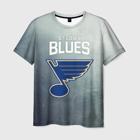 Мужская футболка 3D с принтом St. Louis Blues в Кировске, 100% полиэфир | прямой крой, круглый вырез горловины, длина до линии бедер | nhl | st. louis blues | блюз | нхл | сент луиз | сент луис | сент луис блюз | тарасенко | хоккей | шайба
