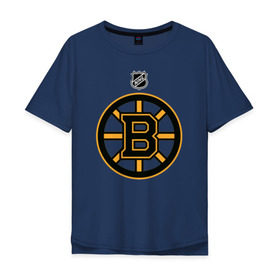 Мужская футболка хлопок Oversize с принтом Boston Bruins NHL в Кировске, 100% хлопок | свободный крой, круглый ворот, “спинка” длиннее передней части | boston | boston bruins | hockey | nhl | бостон | бостон брюинз | кубок стенли | нхл | спорт | хоккей | шайба
