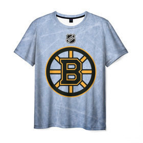 Мужская футболка 3D с принтом Boston Bruins в Кировске, 100% полиэфир | прямой крой, круглый вырез горловины, длина до линии бедер | Тематика изображения на принте: boston | boston bruins | hockey | nhl | бостон | бостон брюинз | кубок стенли | нхл | спорт | хоккей | шайба