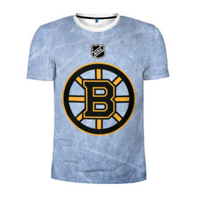 Мужская футболка 3D спортивная с принтом Boston Bruins в Кировске, 100% полиэстер с улучшенными характеристиками | приталенный силуэт, круглая горловина, широкие плечи, сужается к линии бедра | Тематика изображения на принте: boston | boston bruins | hockey | nhl | бостон | бостон брюинз | кубок стенли | нхл | спорт | хоккей | шайба