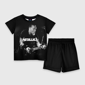 Детский костюм с шортами 3D с принтом METALLICA в Кировске,  |  | matters metallica | music | nothing else | rock | trash metal | группа | музыка | музыканты | рок | трэш металл