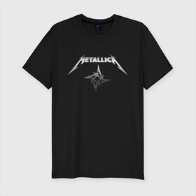 Мужская футболка премиум с принтом Metallica в Кировске, 92% хлопок, 8% лайкра | приталенный силуэт, круглый вырез ворота, длина до линии бедра, короткий рукав | guitar | hard | heavymetal | metal | metallica | music | rock | гитара | картинка | картинки | метал | металика | металлика | мода | музыка | рок | тренд | тренды | треш | трэш | тяжелый | хард