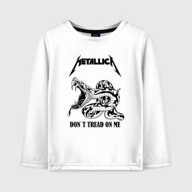 Детский лонгслив хлопок с принтом METALLICA в Кировске, 100% хлопок | круглый вырез горловины, полуприлегающий силуэт, длина до линии бедер | matters metallica | music | nothing else | rock | trash metal | группа | музыка | музыканты | рок | трэш металл