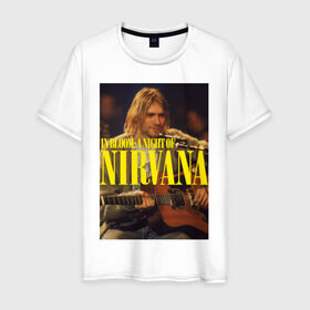 Мужская футболка хлопок с принтом Kurt Cobain In Bloom в Кировске, 100% хлопок | прямой крой, круглый вырез горловины, длина до линии бедер, слегка спущенное плечо. | kurt cobain | music | nirvana | rock | кобейн | курт | курт кобейн | музыка | нирвана | рок