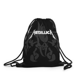 Рюкзак-мешок 3D с принтом METALLICA в Кировске, 100% полиэстер | плотность ткани — 200 г/м2, размер — 35 х 45 см; лямки — толстые шнурки, застежка на шнуровке, без карманов и подкладки | matters metallica | music | nothing else | rock | trash metal | группа | металлика | музыка | музыканты | рок | трэш металл