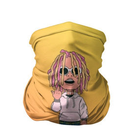 Бандана-труба 3D с принтом Lil Pump - Flex Like Ouu в Кировске, 100% полиэстер, ткань с особыми свойствами — Activecool | плотность 150‒180 г/м2; хорошо тянется, но сохраняет форму | Тематика изображения на принте: flex like ouu | gucci | gucci gang | hip hop | lil | lil pump | pump | rap | trap | гучи | гучи гэнг | лил | лил памп | насос | памп | рэп | трэп | хип хоп