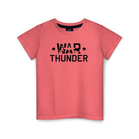 Детская футболка хлопок с принтом war thunder в Кировске, 100% хлопок | круглый вырез горловины, полуприлегающий силуэт, длина до линии бедер | war thunder | war thunder 2019 | war thunder лучшие | war thunder самолеты | war thunder танки | вар тандер | игра war thunder | купить футболку war thunder | футболки war thunder