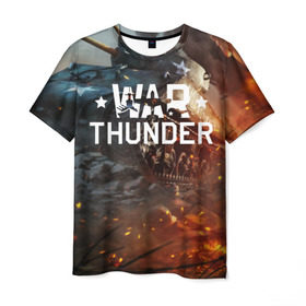 Мужская футболка 3D с принтом war thunder (ник на спине) в Кировске, 100% полиэфир | прямой крой, круглый вырез горловины, длина до линии бедер | Тематика изображения на принте: war thunder | war thunder 2019 | war thunder лучшие | war thunder самолеты | war thunder танки | вар тандер | игра war thunder | купить футболку war thunder | футболки war thunder