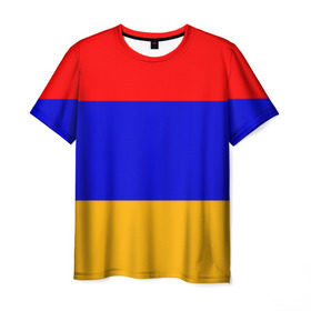 Мужская футболка 3D с принтом Армения. Флаг. в Кировске, 100% полиэфир | прямой крой, круглый вырез горловины, длина до линии бедер | армения | армянский | государство | знамя | кавказ | республика | символ | снг | ссср | страна | флаг