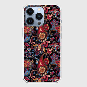 Чехол для iPhone 13 Pro с принтом Этнический орнамент в Кировске,  |  | asia | black | blue | curl | east | ethnic | flower | india | ornament | pattern | petal | red | yellow | zendudl | азия | восток | желтый | завитушка | зендудл | индия | красный | лепесток | орнамент | узор | цветок | черный | этнический