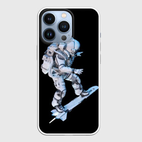 Чехол для iPhone 13 Pro с принтом Космонавт в Кировске,  |  | astronaut | black | cool | man | skateboard | space | space suit | suit | астронавт | космонавт | космос | костюм | прикольный | скафандр | скейтборд | человек | черный