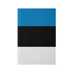 Обложка для паспорта матовая кожа с принтом Эстония. Флаг. в Кировске, натуральная матовая кожа | размер 19,3 х 13,7 см; прозрачные пластиковые крепления | балтии | государство | прибалтика | республика | снг | ссср | страна | страны | эстония