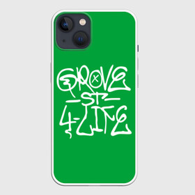 Чехол для iPhone 13 с принтом Грув стрит в Кировске,  |  | gta | gta sa | samp | банда грув стрит | граффити грув стрит | грув гта | грув стрит гта | гта