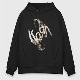 Мужское худи Oversize хлопок с принтом Korn в Кировске, френч-терри — 70% хлопок, 30% полиэстер. Мягкий теплый начес внутри —100% хлопок | боковые карманы, эластичные манжеты и нижняя кромка, капюшон на магнитной кнопке | альтернативный метал | американская | арвизу | брайан уэлч | группа | джеймс шаффер | джонатан дэвис | дэвид сильверия | мультиплатинова | реджинальд | рэй лузье | я ню метал