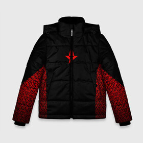 Зимняя куртка для мальчиков 3D с принтом Astralis uniform 2019 в Кировске, ткань верха — 100% полиэстер; подклад — 100% полиэстер, утеплитель — 100% полиэстер | длина ниже бедра, удлиненная спинка, воротник стойка и отстегивающийся капюшон. Есть боковые карманы с листочкой на кнопках, утяжки по низу изделия и внутренний карман на молнии. 

Предусмотрены светоотражающий принт на спинке, радужный светоотражающий элемент на пуллере молнии и на резинке для утяжки | astralis | astralis 2017 | astralis 2019 | astralis cs | astralis uniform | astralis кс го | cs | csgo | кс | кс го | ксго