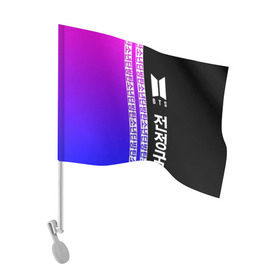 Флаг для автомобиля с принтом BTS (Jeon Jungkook) в Кировске, 100% полиэстер | Размер: 30*21 см | bts | k pop | pop | бтс | к поп | любовь | поп