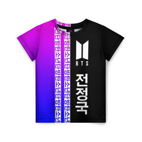 Детская футболка 3D с принтом BTS (Jeon Jungkook) в Кировске, 100% гипоаллергенный полиэфир | прямой крой, круглый вырез горловины, длина до линии бедер, чуть спущенное плечо, ткань немного тянется | bts | k pop | pop | бтс | к поп | любовь | поп