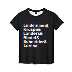 Женская футболка 3D с принтом Rammstein в Кировске, 100% полиэфир ( синтетическое хлопкоподобное полотно) | прямой крой, круглый вырез горловины, длина до линии бедер | rammstein | till lindemann | берлин | германия | металл | музыка | рамштайн | тилль линдеманн