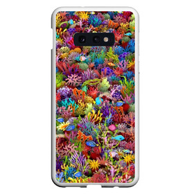 Чехол для Samsung S10E с принтом Коралловый риф в Кировске, Силикон | Область печати: задняя сторона чехла, без боковых панелей | вода | дайвинг | кораллы | кораловый | коралы | море | морской | океан | подводный | рыба | рыбки