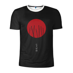 Мужская футболка 3D спортивная с принтом Seven Samurai в Кировске, 100% полиэстер с улучшенными характеристиками | приталенный силуэт, круглая горловина, широкие плечи, сужается к линии бедра | 7 | anime | japan | ninja | samurai | senpai | аниме | катана | кровь | кун | меч | ниндзя | ониме | сакура | самураи | самурай | семпай | сенпай | сенсей | тян | япония
