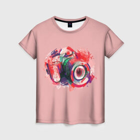 Женская футболка 3D с принтом Я Фотограф в Кировске, 100% полиэфир ( синтетическое хлопкоподобное полотно) | прямой крой, круглый вырез горловины, длина до линии бедер | для | линза | объектив | съемка | тушка | фотик | фотоапарат | фотограф