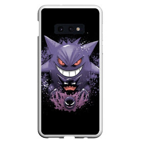 Чехол для Samsung S10E с принтом Pokemon Gengar Rubber в Кировске, Силикон | Область печати: задняя сторона чехла, без боковых панелей | battle | drawing | entei | go | legendary | lugia | metagross | nintendo | pikachu | pokemon | raikou | squirtle | zapdos | брок | бульбазавр | мисти | монстр | пикачу | покемон | эш