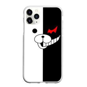 Чехол для iPhone 11 Pro матовый с принтом MONOKUMA (КАПЮШОН) в Кировске, Силикон |  | Тематика изображения на принте: anime | bear | black  white | danganronpa | kurokuma | monodam | monokuma | monomi | monotaro | pink | rabbit | school | shirokuma | аниме | главарь | мoноми | монокума | черно белый | школа