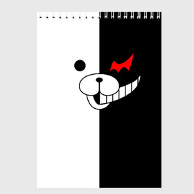 Скетчбук с принтом MONOKUMA (КАПЮШОН) | МОНОКУМА в Кировске, 100% бумага
 | 48 листов, плотность листов — 100 г/м2, плотность картонной обложки — 250 г/м2. Листы скреплены сверху удобной пружинной спиралью | Тематика изображения на принте: anime | bear | black  white | danganronpa | kurokuma | monodam | monokuma | monomi | monotaro | pink | rabbit | school | shirokuma | аниме | главарь | мoноми | монокума | черно белый | школа