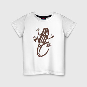 Детская футболка хлопок с принтом Geko в Кировске, 100% хлопок | круглый вырез горловины, полуприлегающий силуэт, длина до линии бедер | гекон | динозавры | дракон | животные | лягушки | ящер | ящерица