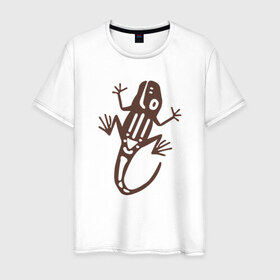 Мужская футболка хлопок с принтом Geko в Кировске, 100% хлопок | прямой крой, круглый вырез горловины, длина до линии бедер, слегка спущенное плечо. | гекон | динозавры | дракон | животные | лягушки | ящер | ящерица