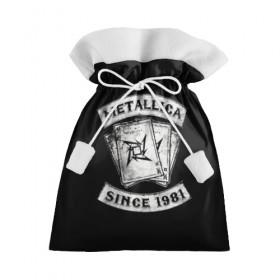 Подарочный 3D мешок с принтом Metallica в Кировске, 100% полиэстер | Размер: 29*39 см | album | black | concert | heavy | kirk | metal | metallica | music | rock | tolls | джеймс хэтфилд | кирк хэмметт | клифф бёртон | ларс ульрих | метал | металлика | трэш