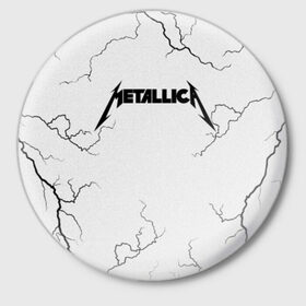 Значок с принтом METALLICA в Кировске,  металл | круглая форма, металлическая застежка в виде булавки | matters metallica | music | nothing else | rock | trash metal | группа | музыка | музыканты | рок | трэш металл