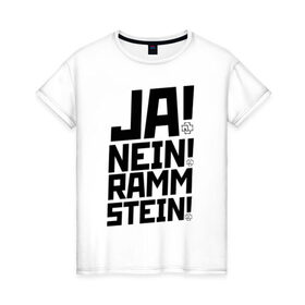 Женская футболка хлопок с принтом RAMMSTEIN в Кировске, 100% хлопок | прямой крой, круглый вырез горловины, длина до линии бедер, слегка спущенное плечо | du hast | mein herz | rammstein | rammstein rock | ramstein | группа rammstein | концерт рамштайн | рамштайн | рамштайн дойчланд | тилль линдеманн | у хаст