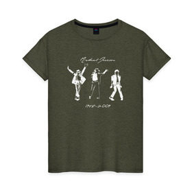 Женская футболка хлопок с принтом Майкл Джексон в Кировске, 100% хлопок | прямой крой, круглый вырез горловины, длина до линии бедер, слегка спущенное плечо | автор песен | актёр | американский певец | аранжировщик | музыка | музыкальный продюсер | поп | сценарист | танцор | филантроп | хореограф