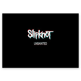 Поздравительная открытка с принтом Slipknot Unsainted в Кировске, 100% бумага | плотность бумаги 280 г/м2, матовая, на обратной стороне линовка и место для марки
 | 2019 | metal | music | new | rock | single | slipknot | unsainted