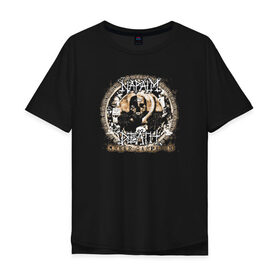Мужская футболка хлопок Oversize с принтом Napalm Death в Кировске, 100% хлопок | свободный крой, круглый ворот, “спинка” длиннее передней части | британская | грайндкор | грайндкор группа | дэт метал | краст панк | марк гринуэй | митч харрис | шэйн эмбери