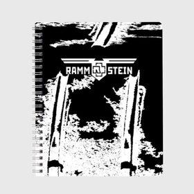 Тетрадь с принтом Rammstein в Кировске, 100% бумага | 48 листов, плотность листов — 60 г/м2, плотность картонной обложки — 250 г/м2. Листы скреплены сбоку удобной пружинной спиралью. Уголки страниц и обложки скругленные. Цвет линий — светло-серый
 | du hast | heavy | herzeleid | metal | mutter | rammstein | reise | rosenrot | sehnsucht | till lindemann | группа | метал | рамштайн | рок | тилль линдеманн | хард