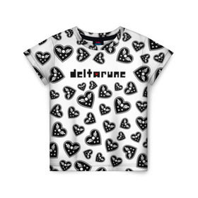 Детская футболка 3D с принтом DELTARUNE в Кировске, 100% гипоаллергенный полиэфир | прямой крой, круглый вырез горловины, длина до линии бедер, чуть спущенное плечо, ткань немного тянется | Тематика изображения на принте: delta r | delta rune | deltarune | deltarune 2 | deltarune сердце. | дельта | дельта руна