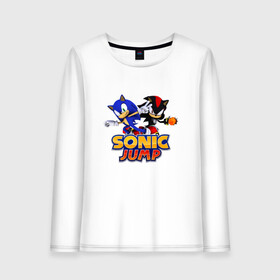 Женский лонгслив хлопок с принтом SONIC JUMP в Кировске, 100% хлопок |  | hedgehog | metal sonic | silver | silver the hedgehog | sonic | sonic boom | sonic the hedgehog | ёж сонник | игры | соник | фильмы