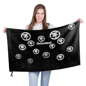 Флаг 3D с принтом Tokio Hotel в Кировске, 100% полиэстер | плотность ткани — 95 г/м2, размер — 67 х 109 см. Принт наносится с одной стороны | 