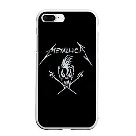 Чехол для iPhone 7Plus/8 Plus матовый с принтом Metallica в Кировске, Силикон | Область печати: задняя сторона чехла, без боковых панелей | metallica | rock | атрибутика | группа | джеймс хетфилд | концерт | мерч | метал | металика | металлика | музыка | музыкант | рок | рок группа | рок музыка | рокер | тур | череп