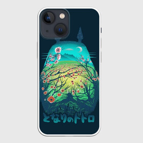 Чехол для iPhone 13 mini с принтом Totoro в Кировске,  |  | anime | forest | meme | my neighbor | protectors | tokyo | totoro | аниме | гибли | иероглиф | манга | миядзаки | мой сосед | стиль | тоторо | фентези | хаяо | япония