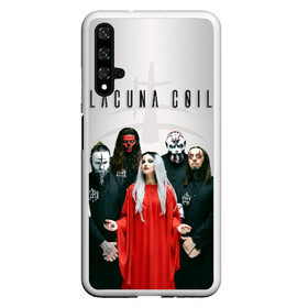 Чехол для Honor 20 с принтом Lacuna Coil в Кировске, Силикон | Область печати: задняя сторона чехла, без боковых панелей | Тематика изображения на принте: alternative | cristina scabbia | epic metal | goth | gothic | lacuna | lacuna coil | melodic metal | metal | nu metal | rock | готик рок | готика | готический рок | метал