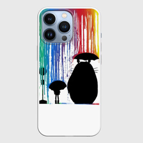 Чехол для iPhone 13 Pro с принтом My Neighbor Totoro радужные подтеки в Кировске,  |  | anime | forest | meme | my neighbor | protectors | tokyo | totoro | аниме | гибли | иероглиф | манга | миядзаки | мой сосед | стиль | тоторо | фентези | хаяо | япония