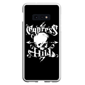 Чехол для Samsung S10E с принтом Cypress Hill в Кировске, Силикон | Область печати: задняя сторона чехла, без боковых панелей | Тематика изображения на принте: b real | cypress hill | dj muggs | eric bobo | sen dog | альтернативный рэп | американская | гангста рэп | кипарисовый | лос анджелес | музыка | ню метал | рэп метал | рэп рок | рэпкор | сен дог | сша | хип хоп