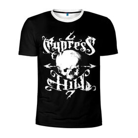 Мужская футболка 3D спортивная с принтом Cypress Hill в Кировске, 100% полиэстер с улучшенными характеристиками | приталенный силуэт, круглая горловина, широкие плечи, сужается к линии бедра | Тематика изображения на принте: b real | cypress hill | dj muggs | eric bobo | sen dog | альтернативный рэп | американская | гангста рэп | кипарисовый | лос анджелес | музыка | ню метал | рэп метал | рэп рок | рэпкор | сен дог | сша | хип хоп