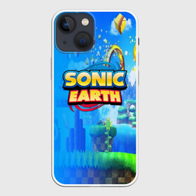 Чехол для iPhone 13 mini с принтом SONIC EARTH в Кировске,  |  | hedgehog | metal sonic | silver | silver the hedgehog | sonic | sonic boom | sonic the hedgehog | ёж сонник | игры | соник | фильмы